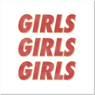 GIRLS! [red] Posters and Art